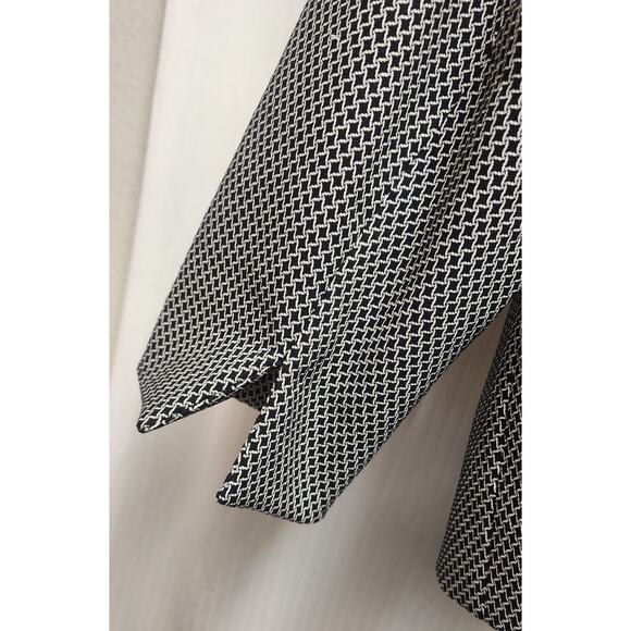 Calvin Klein Houndstooth Black/White Single Breasted Open Blazer Jacket 18W - Picture 6 of 9